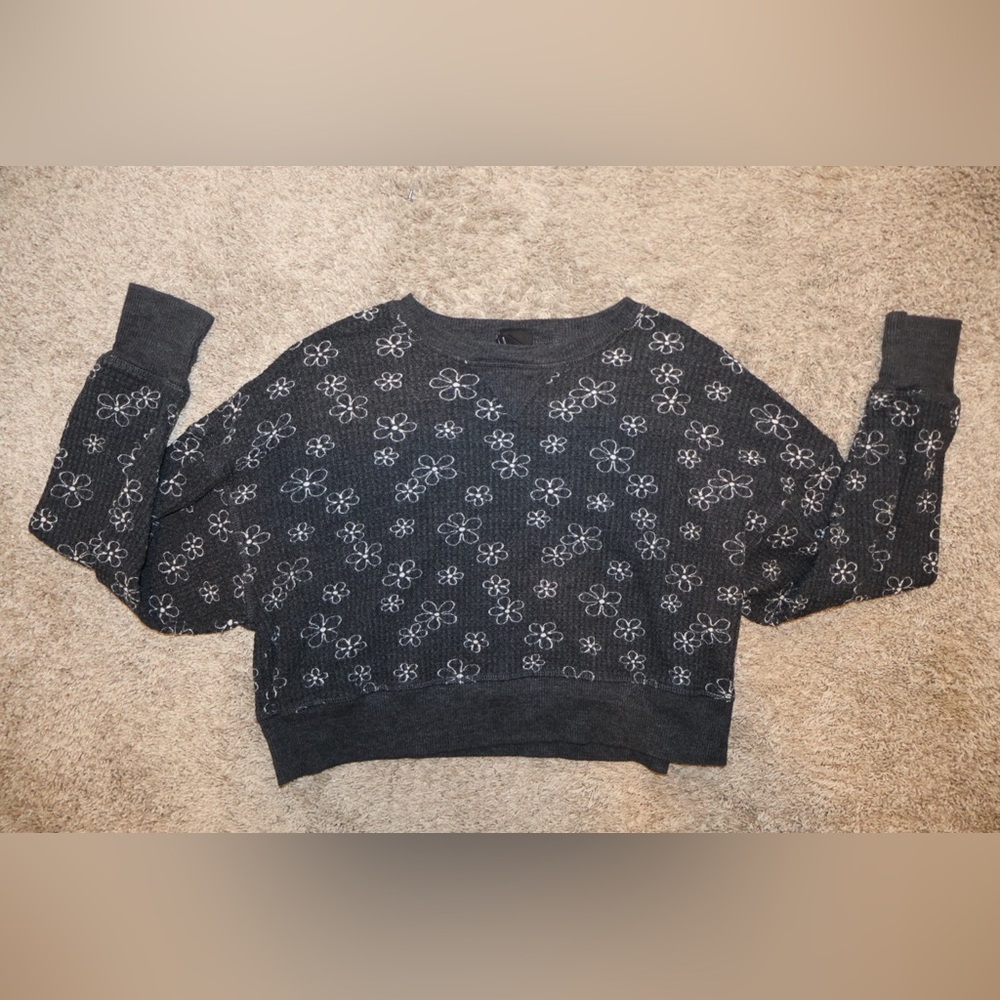 90 Degree By Reflex Charcoal Gray Activewear Top